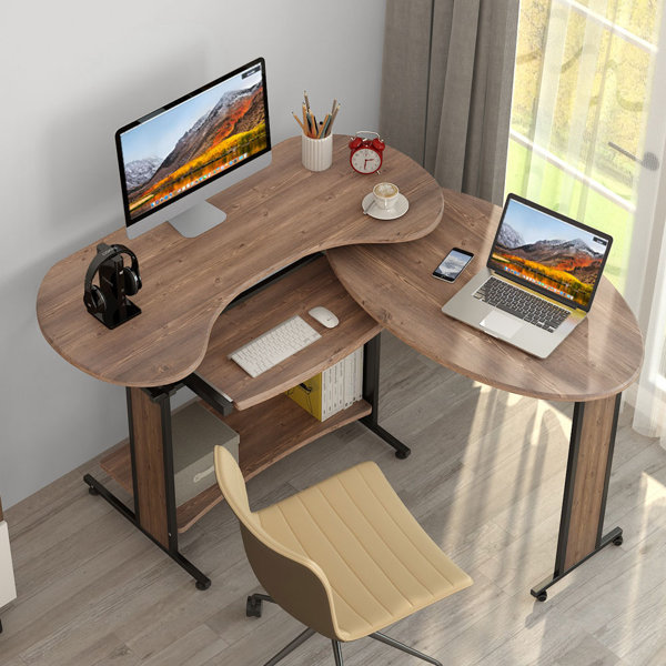 Ebern Designs Strasburg Reversible LShaped Computer Desk & Reviews